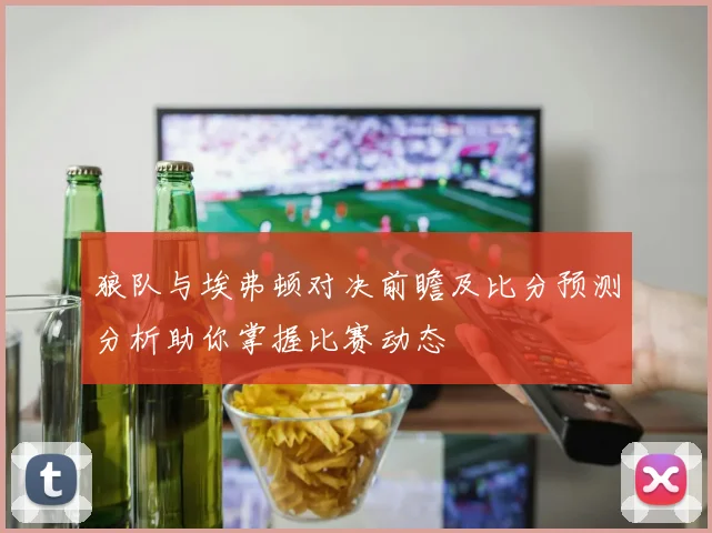 狼队与埃弗顿对决前瞻及比分预测分析助你掌握比赛动态